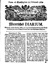 Wiener Zeitung 17600223 Seite: 1
