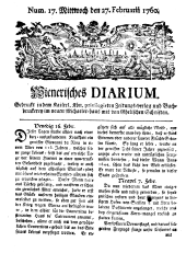 Wiener Zeitung 17600227 Seite: 1