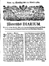 Wiener Zeitung 17600322 Seite: 1