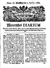 Wiener Zeitung 17600405 Seite: 1