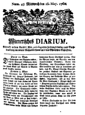 Wiener Zeitung 17600528 Seite: 1