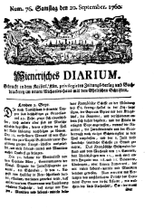 Wiener Zeitung 17600920 Seite: 1