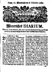 Wiener Zeitung 17601008 Seite: 1