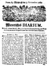 Wiener Zeitung 17601105 Seite: 1