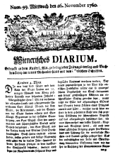 Wiener Zeitung 17601126 Seite: 1