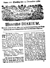 Wiener Zeitung 17601213 Seite: 1