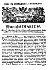 Wiener Zeitung 17601231 Seite: 1