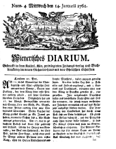 Wiener Zeitung 17610114 Seite: 1
