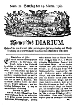 Wiener Zeitung 17610314 Seite: 1