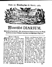 Wiener Zeitung 17610328 Seite: 1