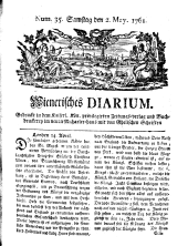 Wiener Zeitung 17610502 Seite: 1