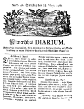 Wiener Zeitung 17610523 Seite: 1