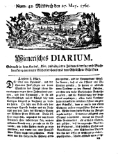 Wiener Zeitung 17610527 Seite: 1