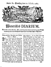 Wiener Zeitung 17611010 Seite: 1