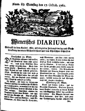 Wiener Zeitung 17611017 Seite: 1