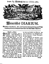 Wiener Zeitung 17611021 Seite: 1