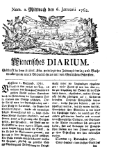 Wiener Zeitung 17620106 Seite: 1