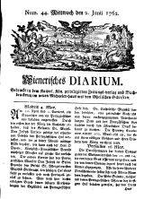 Wiener Zeitung 17620602 Seite: 1