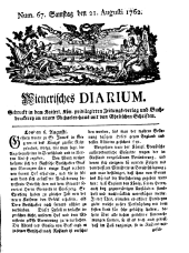 Wiener Zeitung 17620821 Seite: 1