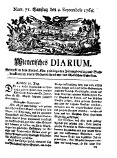 Wiener Zeitung 17620904 Seite: 1