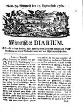 Wiener Zeitung 17620915 Seite: 1