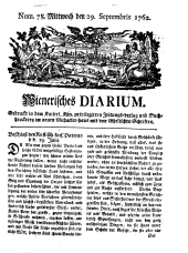 Wiener Zeitung 17620929 Seite: 1