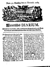 Wiener Zeitung 17621127 Seite: 1