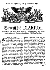 Wiener Zeitung 17640204 Seite: 1