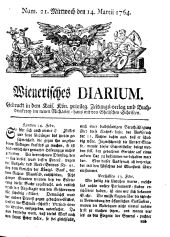 Wiener Zeitung 17640314 Seite: 1