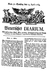 Wiener Zeitung 17640414 Seite: 1