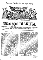 Wiener Zeitung 17640421 Seite: 1