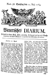 Wiener Zeitung 17640512 Seite: 1