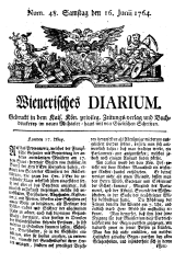 Wiener Zeitung 17640616 Seite: 1