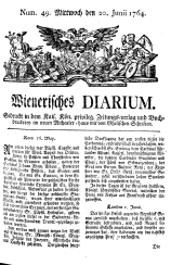 Wiener Zeitung 17640620 Seite: 1