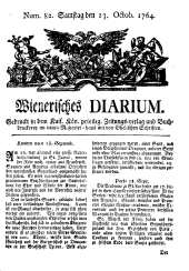 Wiener Zeitung 17641013 Seite: 1