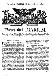 Wiener Zeitung 17641020 Seite: 1