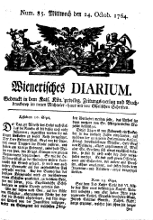 Wiener Zeitung 17641024 Seite: 1