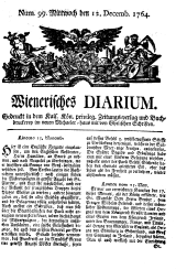 Wiener Zeitung 17641212 Seite: 1