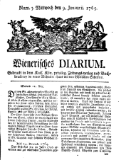 Wiener Zeitung 17650109 Seite: 1