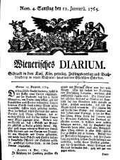 Wiener Zeitung 17650112 Seite: 1