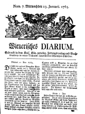 Wiener Zeitung 17650123 Seite: 1
