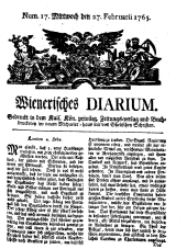 Wiener Zeitung 17650227 Seite: 1
