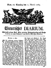 Wiener Zeitung 17650302 Seite: 1