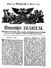Wiener Zeitung 17650306 Seite: 1