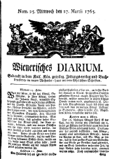 Wiener Zeitung 17650327 Seite: 1