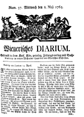 Wiener Zeitung 17650508 Seite: 1