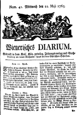 Wiener Zeitung 17650522 Seite: 1