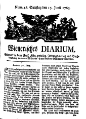 Wiener Zeitung 17650615 Seite: 1