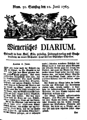 Wiener Zeitung 17650622 Seite: 1