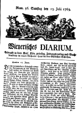 Wiener Zeitung 17650713 Seite: 1